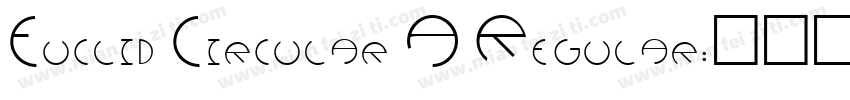 Euclid Circular A Regular字体转换